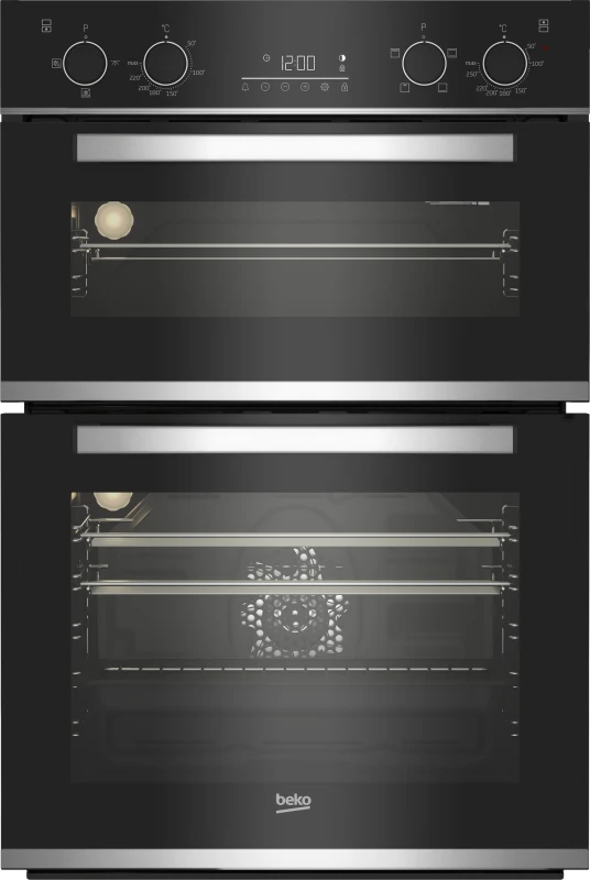 Image of Beko bPRO 500 BBXDF25300X Built In Electric Double Oven - Black - A/A Rated