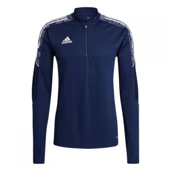 Image of adidas Condivo quarter Zip Drill Top - Navy/Blue