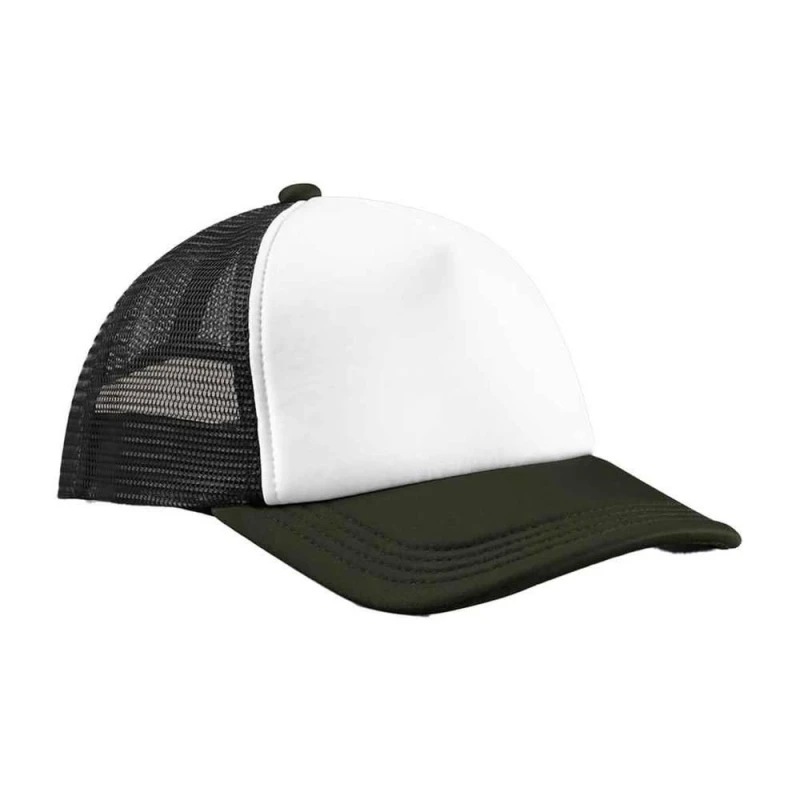 Image of Beechfield Beechfield Men Retro 5 Panel Trucker Cap in Black One Size Male 5063703386609