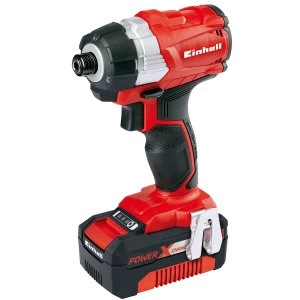 Image of Einhell Power-X-Change 18V Cordless Brushless Impact Driver with 1 x 4.0AH Li-Ion Battery and Tool Bag