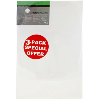 Image of Simply Canvas Pack of 3 - 40 x 60cm / 16 x 24' - Daler Rowney