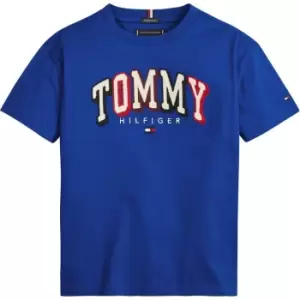 Image of Tommy Hilfiger Tommy Chainstitch Tee S/S - Blue