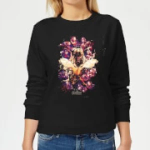 Image of Avengers Endgame Splatter Womens Sweatshirt - Black