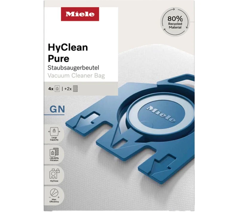 Image of MIELE HyClean Pure GN Vacuum Cleaner Bags - Pack of 4 4002516769781