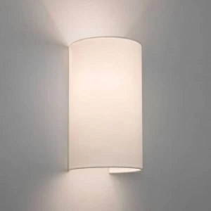 Image of Twin Wall 2 Light White with Fabric Shade, E27