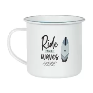 Image of Ride The Waves Enamel Style Mug