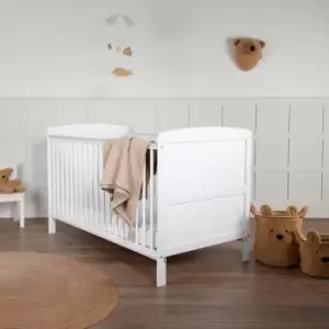 Image of Juliet Cot Bed with CuddleCo Lullaby Foam Mattress White