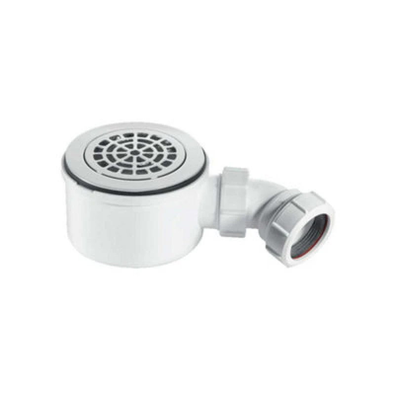Image of McAlpine Shallow Shower Trap Chrome 70mm High x 90mm x 1.5" outlet ST90CPB-P-70 White