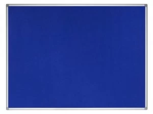 Image of Bi-Office Earth-It Blue Felt Noticeboard Alu Frame 90x60