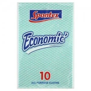 Image of Spontex Economic All-Purpose Cloths - Pack of 10