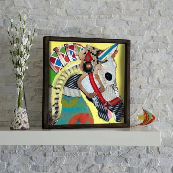 Image of KZM472 Multicolor Decorative Framed MDF Painting
