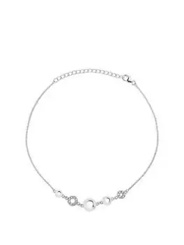 Image of Hot Diamonds Balance White Topaz Bracelet, Silver, Women