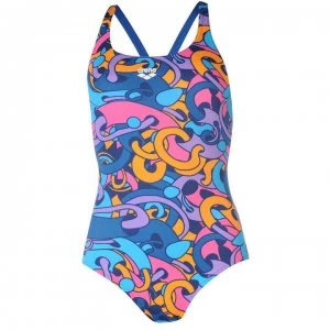 Image of Arena Cores V Back Swimsuit - Sea/Rose