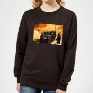 Image of Star Wars Jawas Christmas Tree Womens Christmas Sweatshirt - Black
