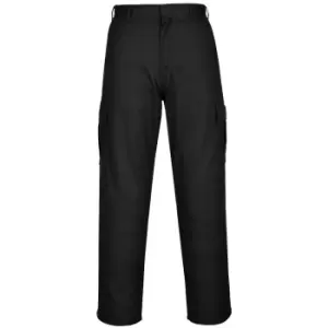 Image of Portwest Mens Combat Work Trousers (36T) (Black)