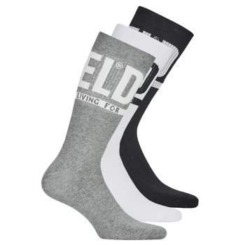 Image of Diesel SKM-RAY-THREEPACK-0QATV-E3843 mens Sports socks in Black - Sizes M,S,L