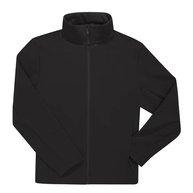 Image of B&C Mens Reset 3 Layer Soft Shell Jacket in Black Size: XS Black Male XS