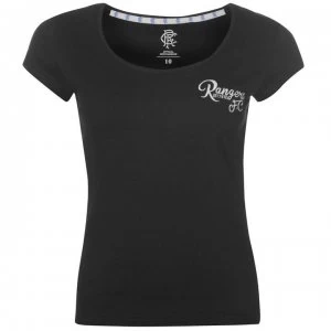 Image of Team FC Script T Shirt Ladies - Black