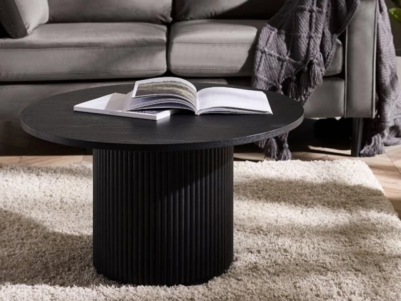 Image of Julian Bowen Louis Black Ash Round Coffee Table