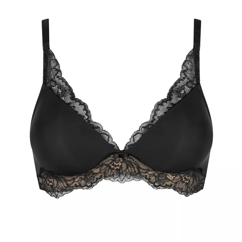 Image of Triumph Amourette Charm Bra Without Underwiring Black Women 38D;36D;34D;36C;34C;32C;36B;32B;34A;38C