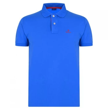 Image of Gant Contrast Rugger Polo Shirt - Nautical 422