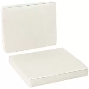 Image of Outsunny 2 Piece Cushion, 1 Seat Cushion, 1 Back Pad for Rattan Sofa Chair - Beige