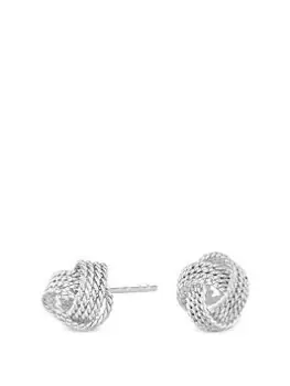 Image of Simply Silver ROPE KNOT STUD, Silver, Women