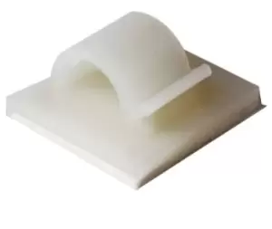 Image of HellermannTyton Adhesive Clip Natural Polyamide Mounts, 8mm Max. Bundle