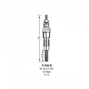 Image of NGK Glow Plug Y-702R Y702R (1065)