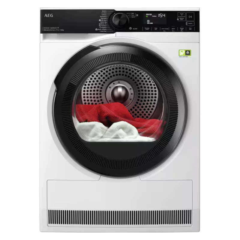 Image of AEG 9000X AbsoluteCare Pro TR948V4BC WiFi Connected 8KG Heat Pump Tumble Dryer - White - A+++ Rated