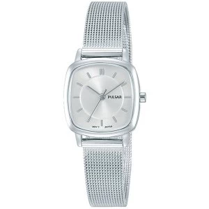 Image of Pulsar PH8375X1 Ladies Stainless Steel Mesh Bracelet With Silver Dial 50M Watch