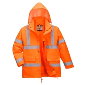 Image of Oxford Weave 300D Class 3 Hi Vis 4-in1 Traffic Jacket Orange M