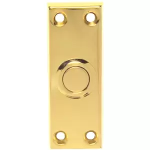Image of Carlisle Brass Victorian Bell Push 76 x 25mm Polished Brass in Gold