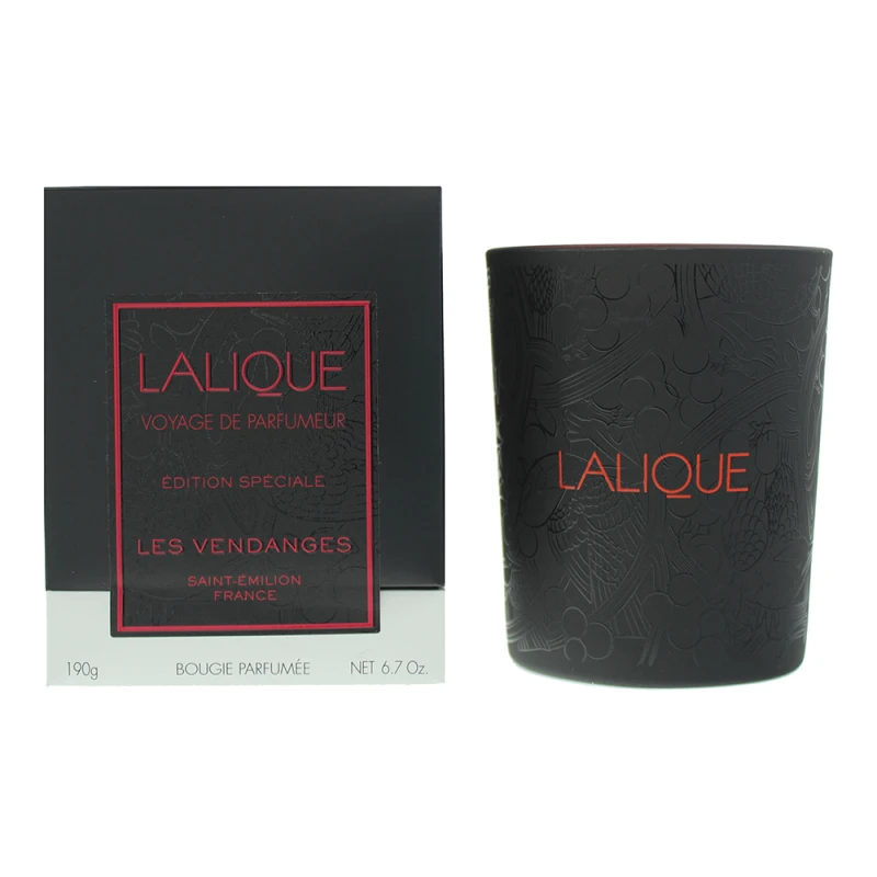 Image of Lalique Les Vendanges Saint-emilion France Perfumed Candle 190g