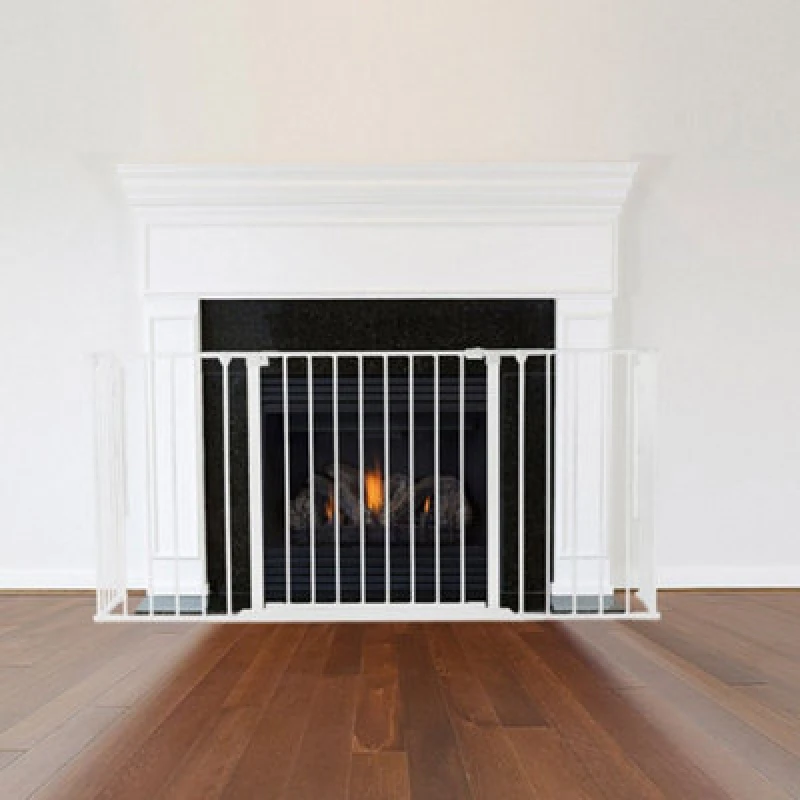 Image of Safetots Multi Panel Fire Surround, 51Cm Deep X 164Cm Wide, White, 70Cm Tall, Child And Pet Safety, Baby And Toddler Fire Guard