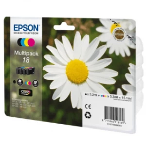 Image of Epson Daisy 18 Black And Tri Colour Ink Cartridge