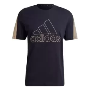 Image of adidas Future Icons Embroidered Badge of Sport T-Shirt Me - Blue
