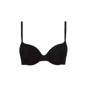 Image of Calvin Klein Sheer Marq Demi Lightly Lined Bra - Black