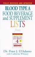 Image of blood type a food beverage and supplemental lists from eat right 4 your typ