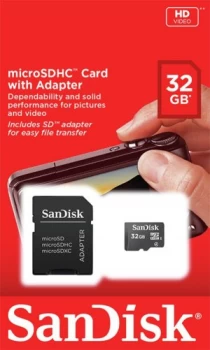 Image of SanDisk 32GB Micro SDHC Memory Card