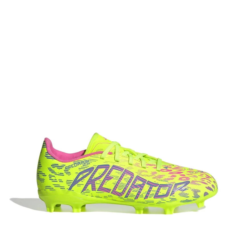 Image of adidas Predator League Juniors Firm Ground Football Boots Yellow/Pink male 5 (38)