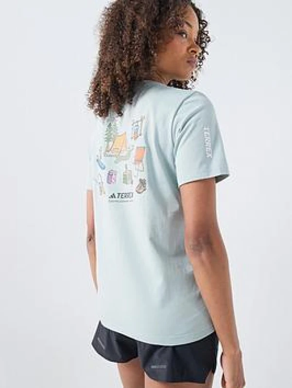 Image of Womens T-Shirt adidas Xploric Polygiene Graphic Vert Female XL