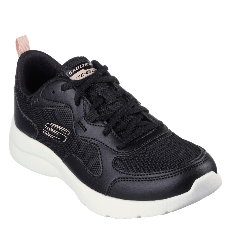 Image of Skechers Womens Dynamight Slip On Trainers Black/Pink female 2 (35)