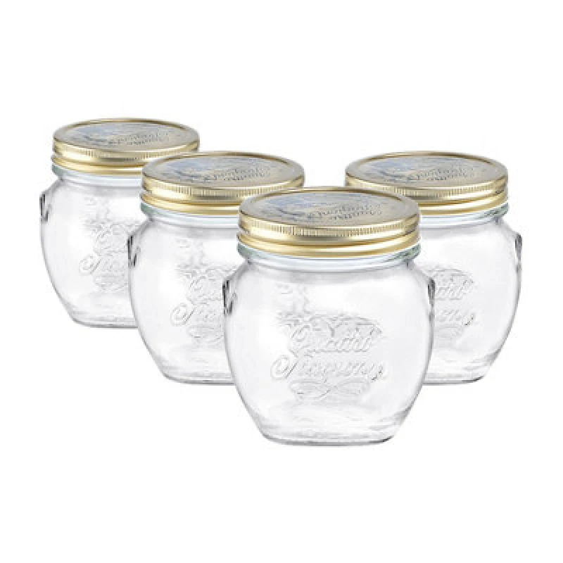 Image of Bormioli Rocco Quattro Stagioni Glass Preserving Jars 500ml Clear Pack of 4 Clear