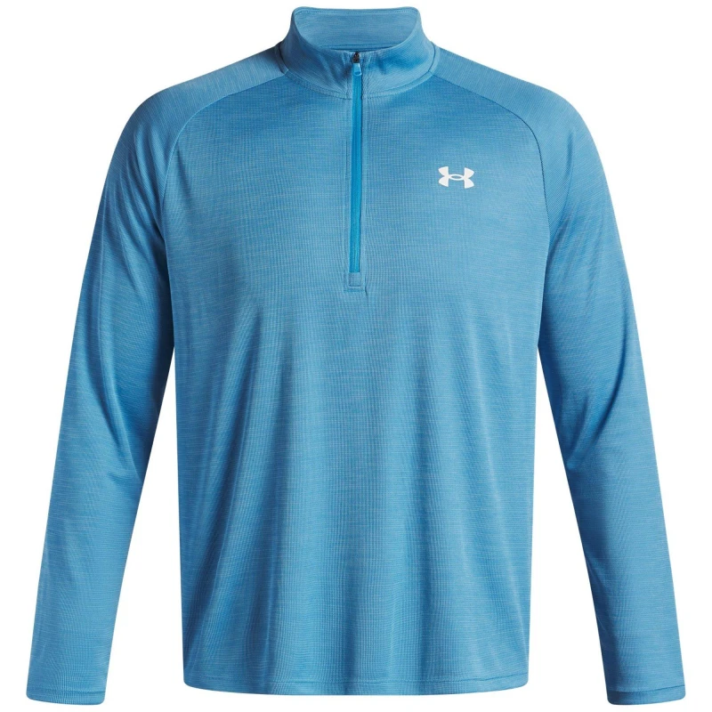 Image of Under Armour Tech Zip Long Sleeve Mens Ether Blue male XS