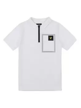 Image of Lyle & Scott Kids Heat Sealed Pocket Polo - Bright White - 7/8
