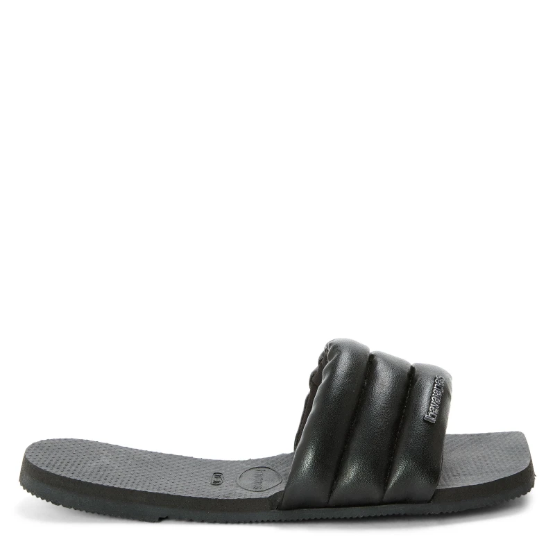 Image of Havaianas Womens Hav. You Milan Black Flip Flops Black female 8
