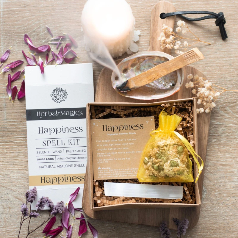 Image of Something Different Herbal Magick Happiness Spell Kit - Yellow Yellow One Size