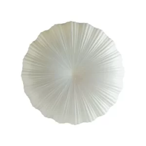 Image of Fan Europe SPRING LED Patterned Glass Flush Ceiling Light White 1500lm CCT 29.5cm