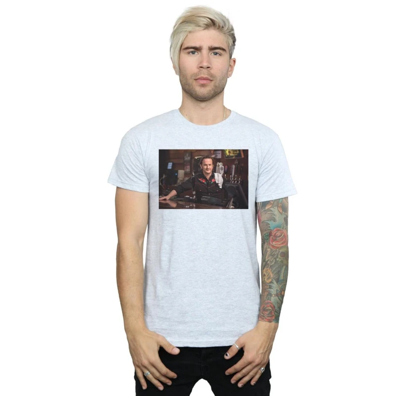 Image of Supernatural Supernatural Men Gabriel's Bar T-Shirt in Grey Size: Small Grey S Male 5057972330739